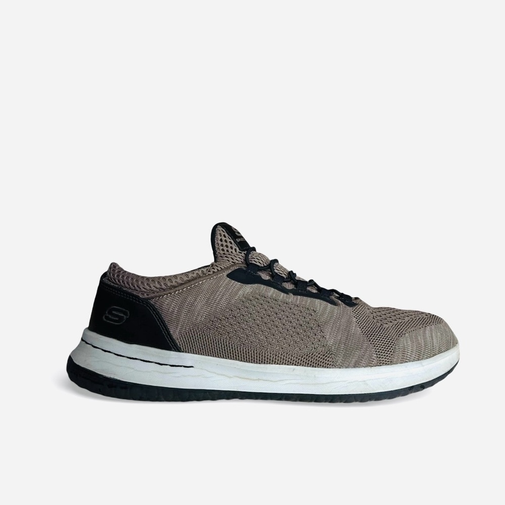 Skechers Delson Brewton Shoes Mens 13 Tan Beige Brown Slip On Running Sneakers - Picture 13 of 13